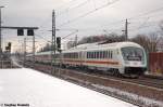Rathenow/245535/ic-2900-fuer-ice-374-von IC 2900 fr ICE 374 von Basel SBB nach Berlin Ostbahnhof in Rathenow und geschoben hatte die 120 131-8. 18.01.2013