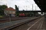 baureihe-260-261-265/353692/261-095-4-db-schenker-rail-deutschland 261 095-4 DB Schenker Rail Deutschland AG mit einem gemischtem Güterzug in Magdeburg-Eichenweiler. 15.07.2014