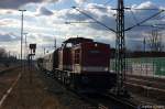 br-201-204-v100-ost/186109/112-565-7-press-202-565-8-mit 112 565-7 PRESS (202 565-8) mit einem kurzem Zug in Rathenow in Richtung Wustermark unterwegs. 19.03.2012