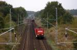 br-293-298/372191/298-324-5-db-schenker-rail-deutschland 298 324-5 DB Schenker Rail Deutschland AG mit einem gemischtem Güterzug in Marquardt und fuhr weiter in Richtung Golm. 02.10.2014