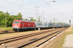 Baureihe 156/504199/801-156-001-0-meg---mitteldeutsche 801 (156 001-0) MEG - Mitteldeutsche Eisenbahn GmbH mit einem Containerzug in Stendal und fuhr weiter in Richtung Magdeburg. 25.06.2016