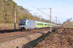 baureihe-193-vectron/689181/193-997-4-railpool-gmbh-fuer-bte 193 997-4 Railpool GmbH für BTE BahnTouristikExpress GmbH mit dem Flixtrain (FLX76338) von Berlin Südkreuz nach Köln Hbf in Nennhausen.15.02.2020