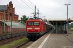 BR 112/204250/112-183--112-187-mit 112 183 & 112 187 mit dem RE4 (RE 92425) von Rathenow nach Lutherstadt Wittenberg in Rathenow. 20.06.2012
