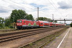 BR 112/512773/112-108-genau-ihre-richtung-mit 112 108 'Genau Ihre Richtung' mit dem RE5 (RE 4360) von Elsterwerda nach Rostock Hbf, bei der Einfahrt in Baruth(Mark). 04.08.2016