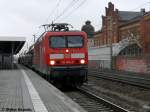 BR 114/182251/114-034-2-mit-der-re4-ersatzgarnitur 114 034-2 mit der RE4 'Ersatzgarnitur' nach Jterbog im Bahnhof Rathenow. 24.02.2012