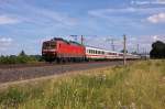 BR 120/280751/120-146-6-mit-dem-ic-2900 120 146-6 mit dem IC 2900 fr ICE 1510 von Leipzig Hbf nach Hamburg-Altona in Vietznitz. 16.07.2013