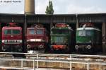 BR 143/279064/bei-dem-eisenbahnfest-im-bw-halle Bei dem Eisenbahnfest im Bw Halle P im Jahr 2013 standen die E-Loks 243 005-6, 211 001-3, E44 108 und die E18 31 im Ringlokschuppen. 06.07.2013