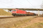 BR 143/546077/143-350-7-db-cargo-mit-dem 143 350-7 DB Cargo mit dem Mischer EZ 51071 von Seddin nach Seelze in Nennhausen. 14.03.2017