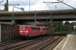 BR 151/353495/151-032-0--151-085-8-db 151 032-0 & 151 085-8 DB Schenker Rail Deutschland AG kamen durch Hamburg-Harburg gefahren und fuhren in Richtung Maschen weiter. 12.07.2014