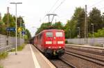 BR 151/433686/151-104-7--151-110-4-db 151 104-7 & 151 110-4 DB Schenker Rail Deutschland AG mit dem 6000 Tonnen Erzbomber von Hamburg Hansaport nach Salzgitter-Beddingen in Bienenbüttel. 02.06.2015
