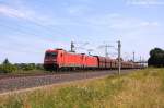 BR 185/282088/185-212-8--185-220-1-db 185 212-8 & 185 220-1 DB Schenker Rail Deutschland AG mit dem GM 60226 von Ziltendorf EKO nach Hansaport in Vietznitz. 24.07.2013