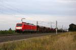 BR 189/290473/189-089-6-db-schenker-rail-deutschland 189 089-6 DB Schenker Rail Deutschland AG mit einem Facns Ganzzug in Vietznitz und fuhr in Richtung Wittenberge weiter. 29.08.2013
