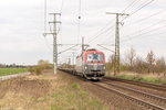 br-5370-eu46-siemens-vectron-ms/489163/pkp-vectron-eu46-501-5370-013-2-mit PKP Vectron EU46-501 (5370 013-2) mit einem Containerzug in Stendal und fuhr weiter in Richtung Magdeburg. 08.04.2016